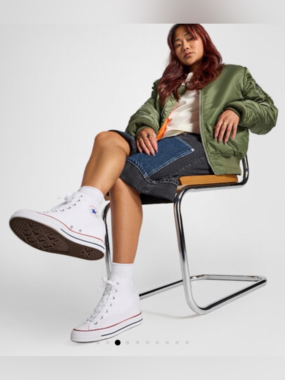 White High-Top hidden wedge Chucks - Picture 10 of 12